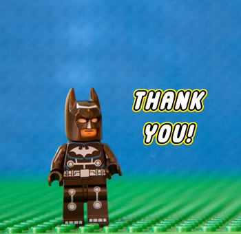 LEGO Batman thank you card
